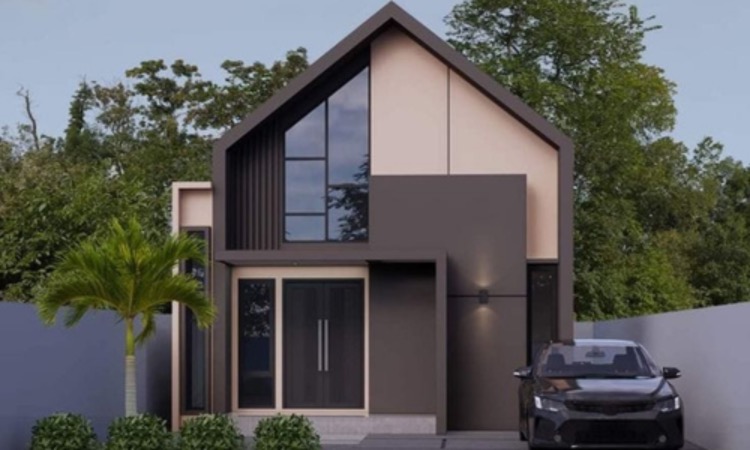 Rumah 6x12 Tampak Depan Futuristik