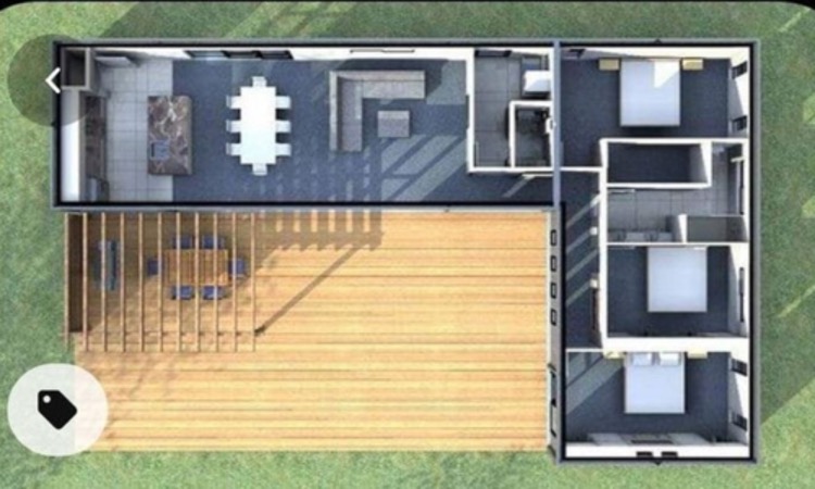 Rumah Leter L dengan Teras Luas dan Nyaman